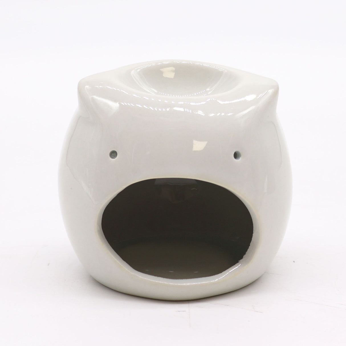 Oil Burner Ceramic White Owl For Wax Melts