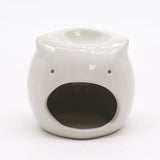 Oil Burner Ceramic White Owl For Wax Melts