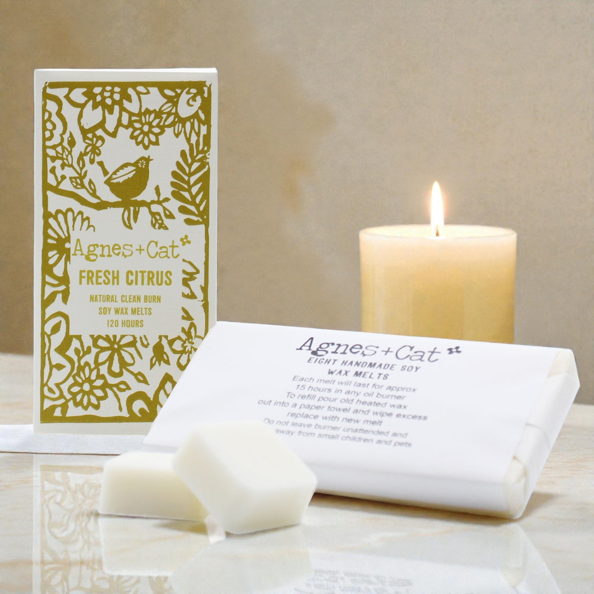 Agnes + Cat Box of 8 Wax Melts – Fresh Citrus