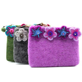 Pochette zippée Quatre Fleurs Assorties