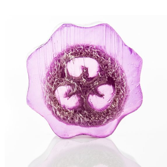 Loofah Exfoliating Soap Bar Lavender 100g