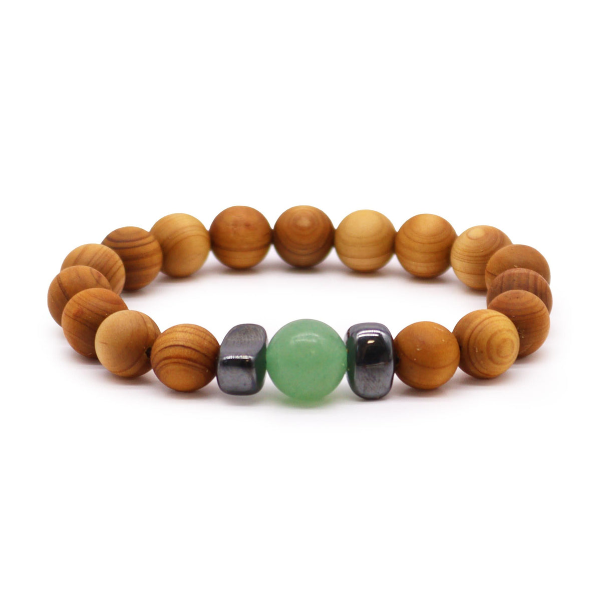 Green Aventurine Bracelet Sacral Chakra Cedarwood