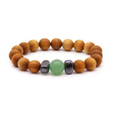 Green Aventurine Bracelet Sacral Chakra Cedarwood