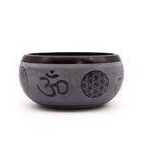Cuenco tibetano Om Five Buddha Earth Powder 16 cm
