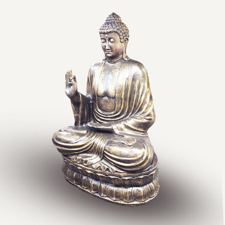 Buddha Statue Teaching Lotus 2m Antique Gold