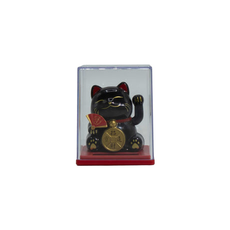 Mini Solar Powered Money Cat in Box – Black