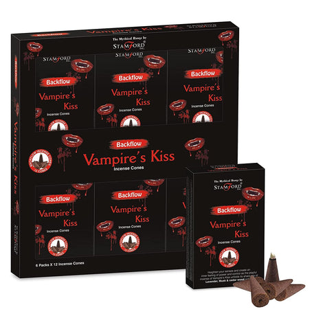 Backflow Incense Cones Vampire Kiss 12 Pack Stamford