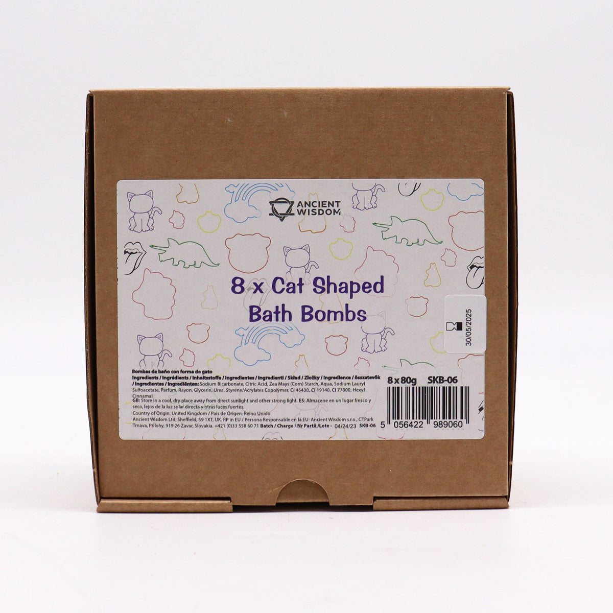 Bath Bomb Foaming Cat Shaped Banana Scented 80g