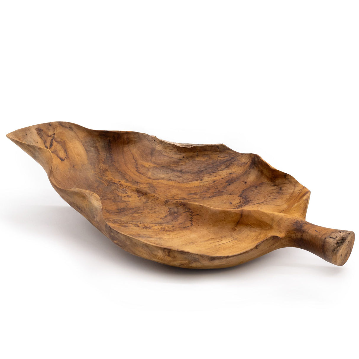Fruit Bowl Large Teakwood Leaf Shaped 40x24x5cm
