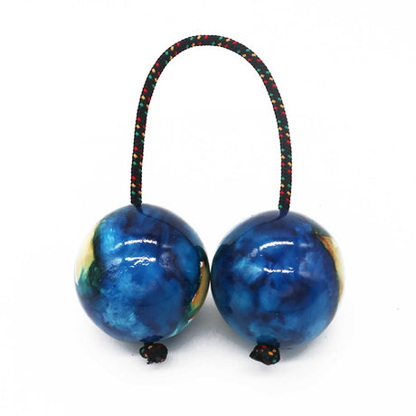 Kashaka slaginstrument shaker, ocean blå suartræ