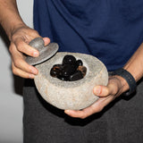 Natural Riverstone Grounding Pot – Large (approx 15x12cm)