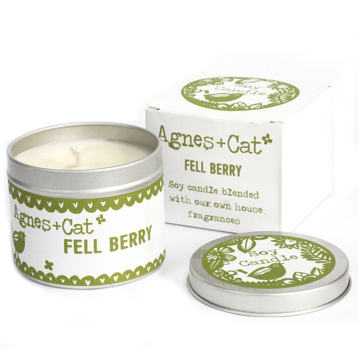 Lumânare din ceară de soia parfumată în cutie metalică - Fell Berry 200ml