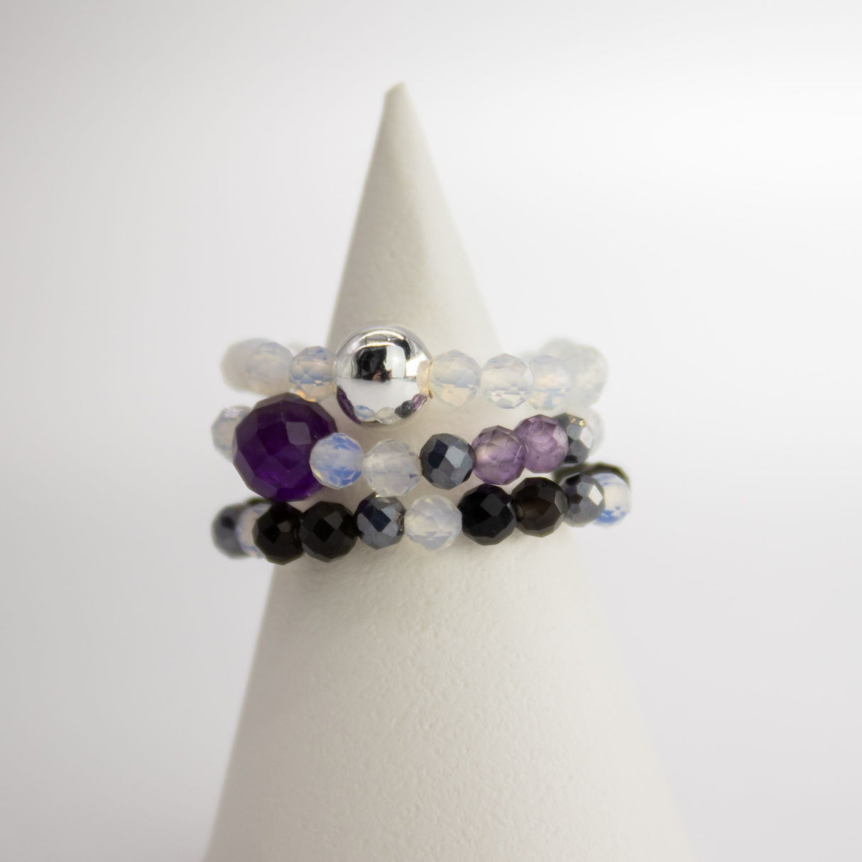 Nymph Spirit Gemstone Ring Set – Full Moon, Gemstone Rings