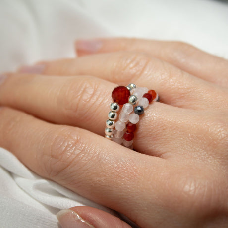 Nymph Spirit Gemstone Ring Set – Love & Flame