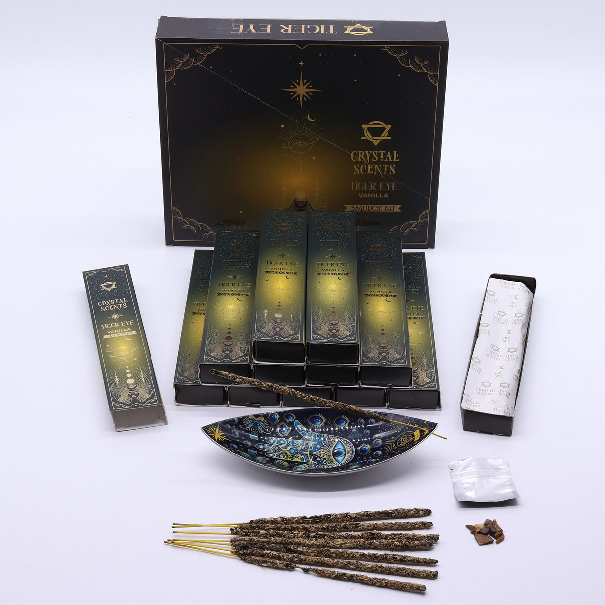 Tiger Eye Crystal Scents Smudge Incense – Vanilla