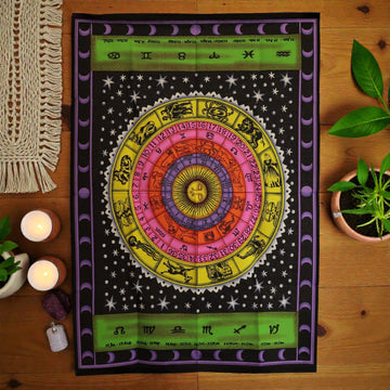 Cotton Wall Art (70x110cm) – Zodiac Colourful