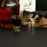 12 Woodland Animal Bottom-Up Shot Glasses, Antique Bronze