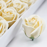 Savon artisanal fleurs moyen rose ivoire 10 pièces