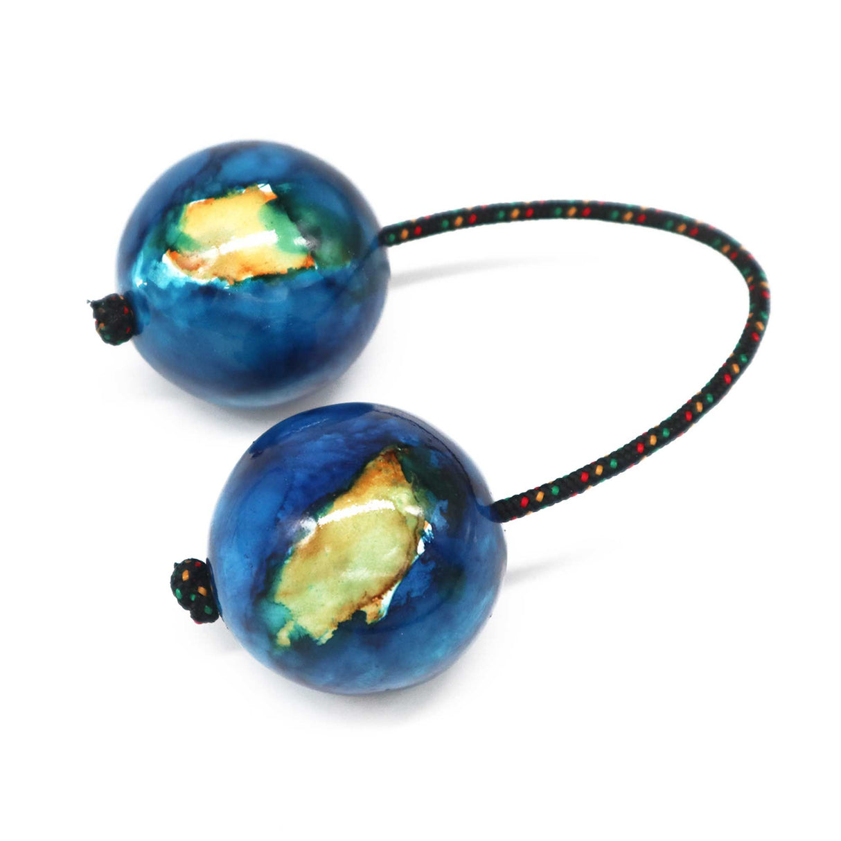 Kashaka Percussion Shaker, Ocean Blue Suar Wood