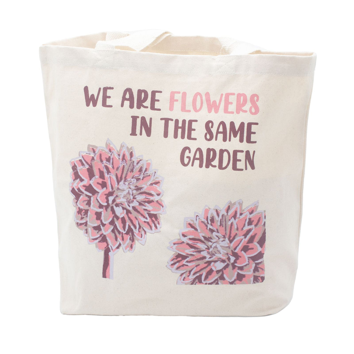 Cotton Tote Bag Natural We Are Flowers