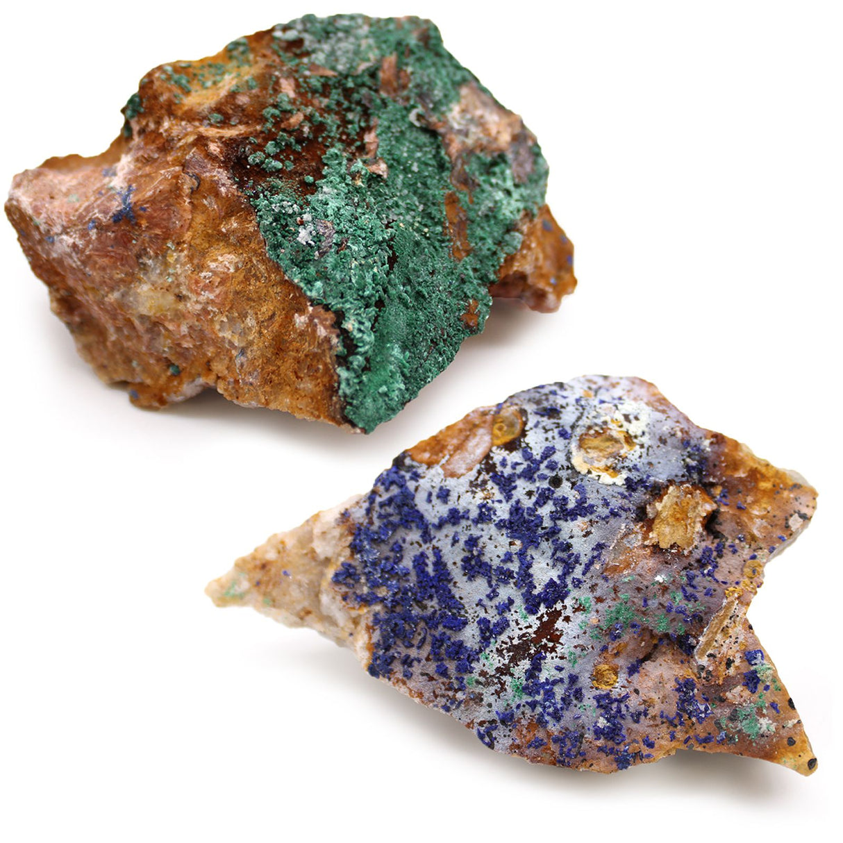 Azurite Malachite Mineral Specimens, About 20 Pieces