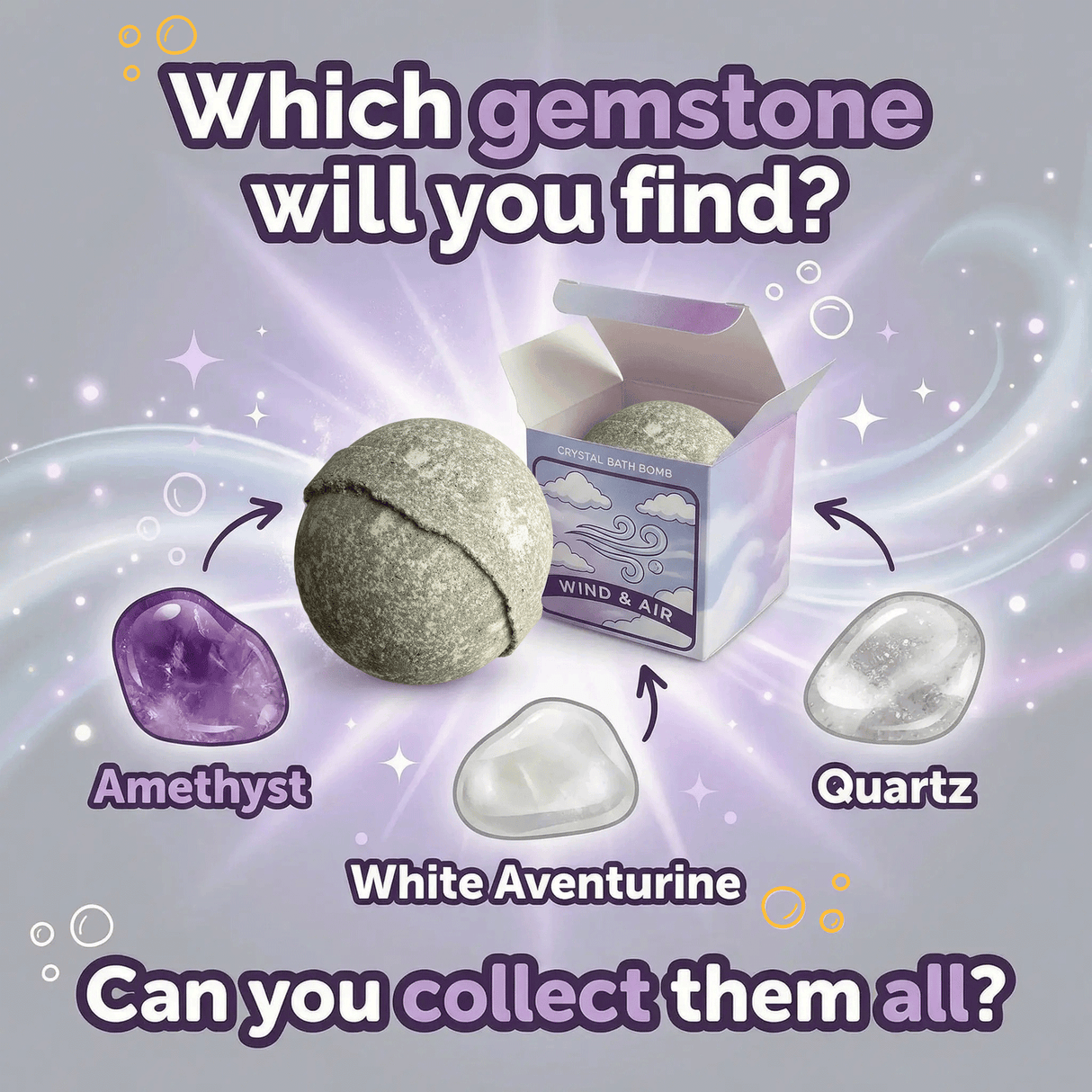 Elemental Crystal Bath Bomb - Air