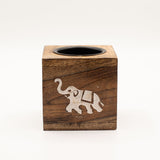 Square Mango Wood Oil Burner – Elephant