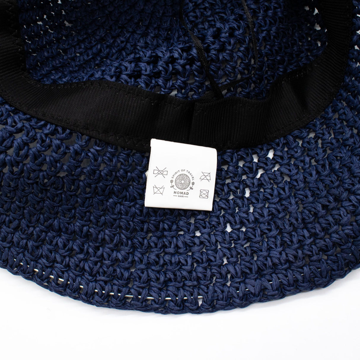 Nomad Sari Floppy Straw Sun Hat – Navy Blue