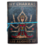 Leather Chakra Notebook: My Chakras Are Aligned AF