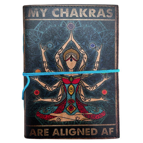 Leather Chakra Notebook: My Chakras Are Aligned AF