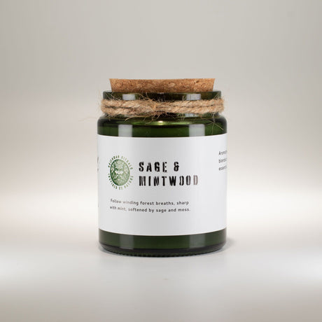 Greenman Woodwick sójová sviečka – Šalvia a Mätové drevo