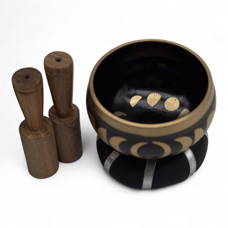 Zangkom Set Maanfasen Zwart 10.7cm