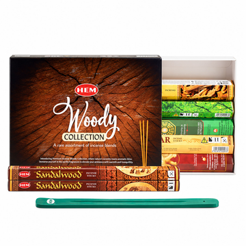 HEM Altıgen Tütsü - Odunsu Koleksiyon ve Kül Tutucu (karışık paket 6)