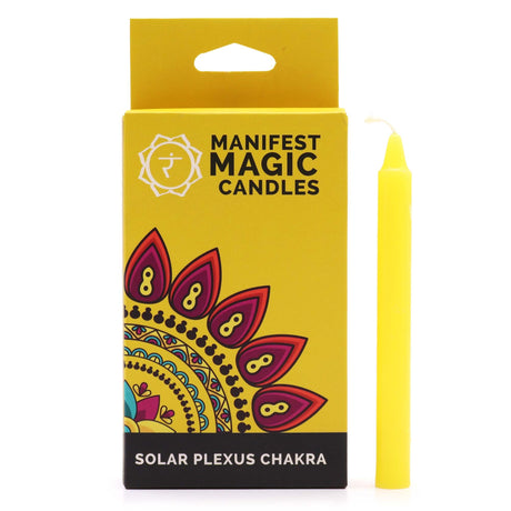 Solar Plexus Chakra Candles 12-Pack Yellow Manipura