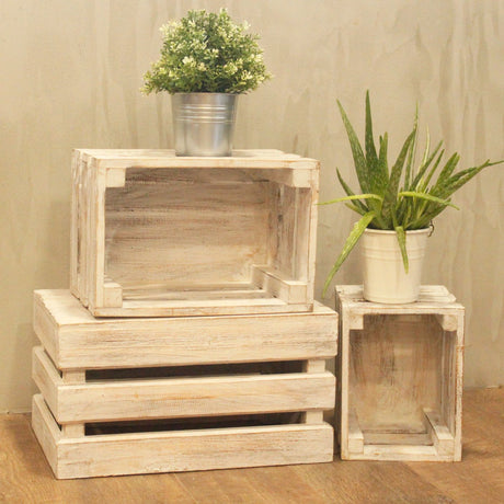 Fruit Box Set of 3 – Whitewash