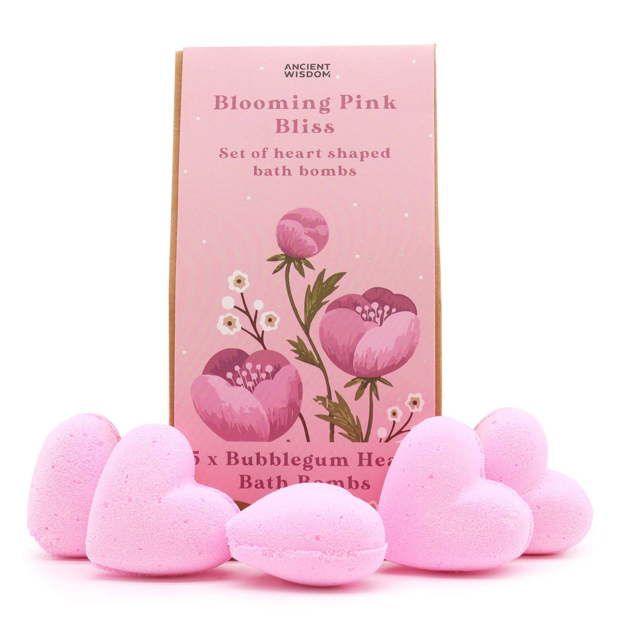 Bath Bomb Gift Set Bubblegum Hearts 5 Count