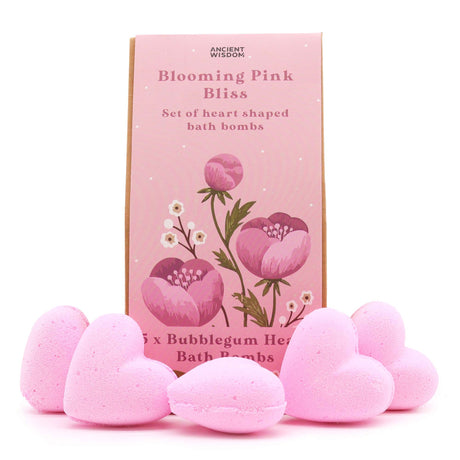 Bath Bomb Gift Set Bubblegum Hearts 5 Count