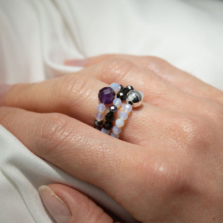 Nymph Spirit Gemstone Ring Set – Full Moon