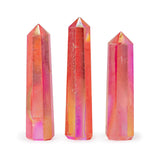 Obelisk od dragog kamena 9 cm – Aurura kristalni kvarc – Breskva
