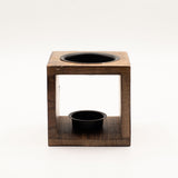Square Mango Wood Oil Burner – Elephant