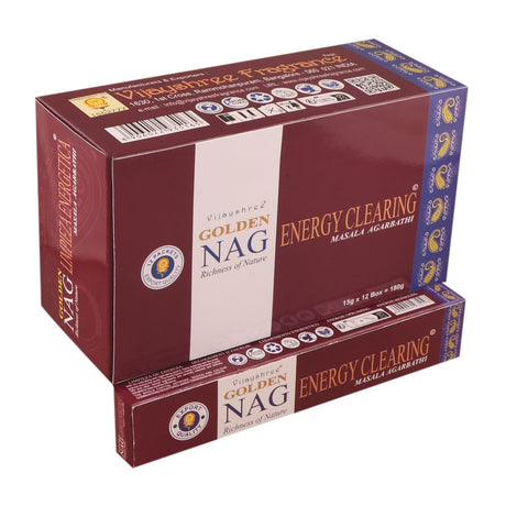 Energy Clearing Incense Sticks 15g Golden Nag