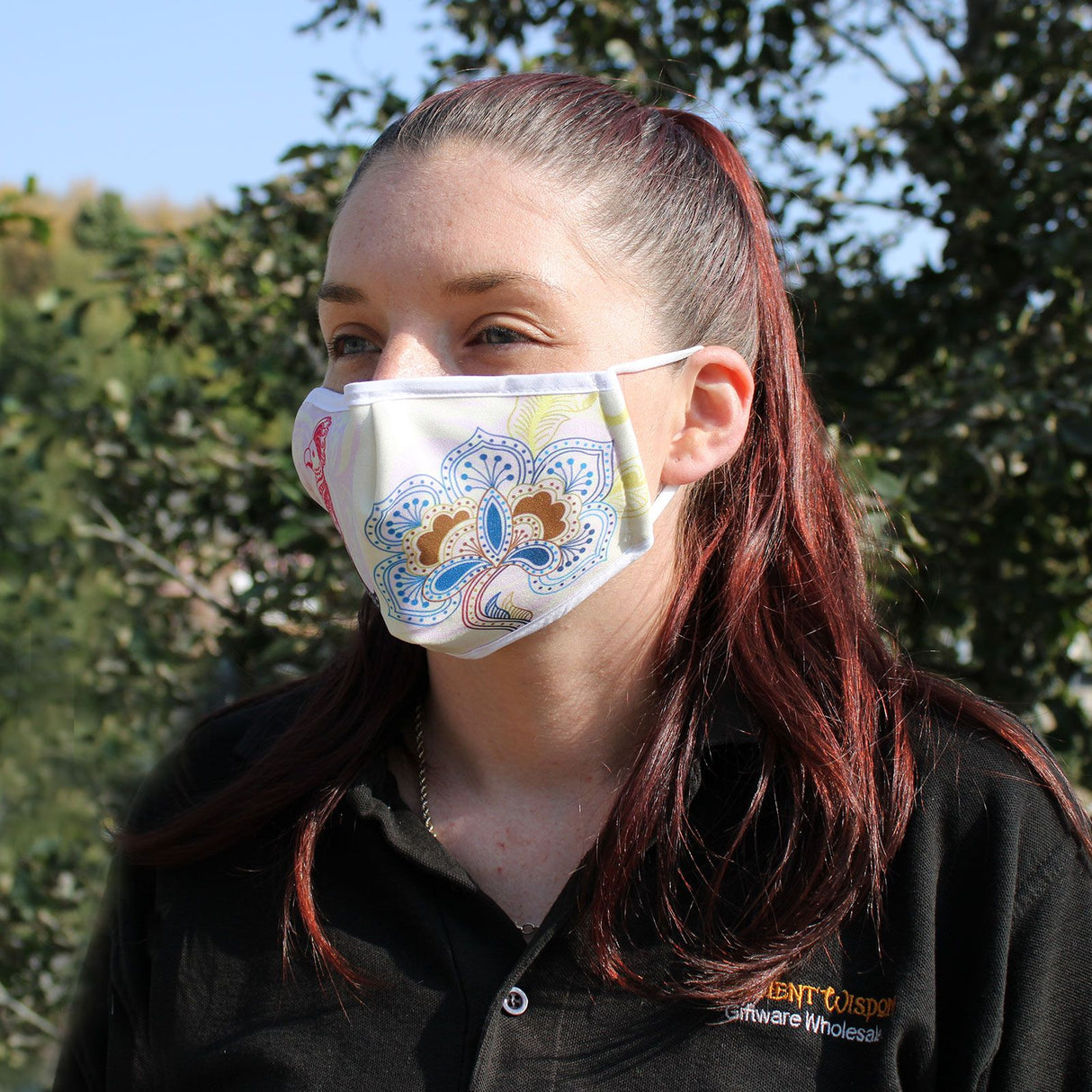 Szövet arcmaszk felnőtteknek szűrővel Mandala Papagáj