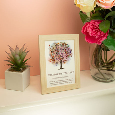 Gemstone Picture - Tree of Life - Multi (20x14.7x1cm)