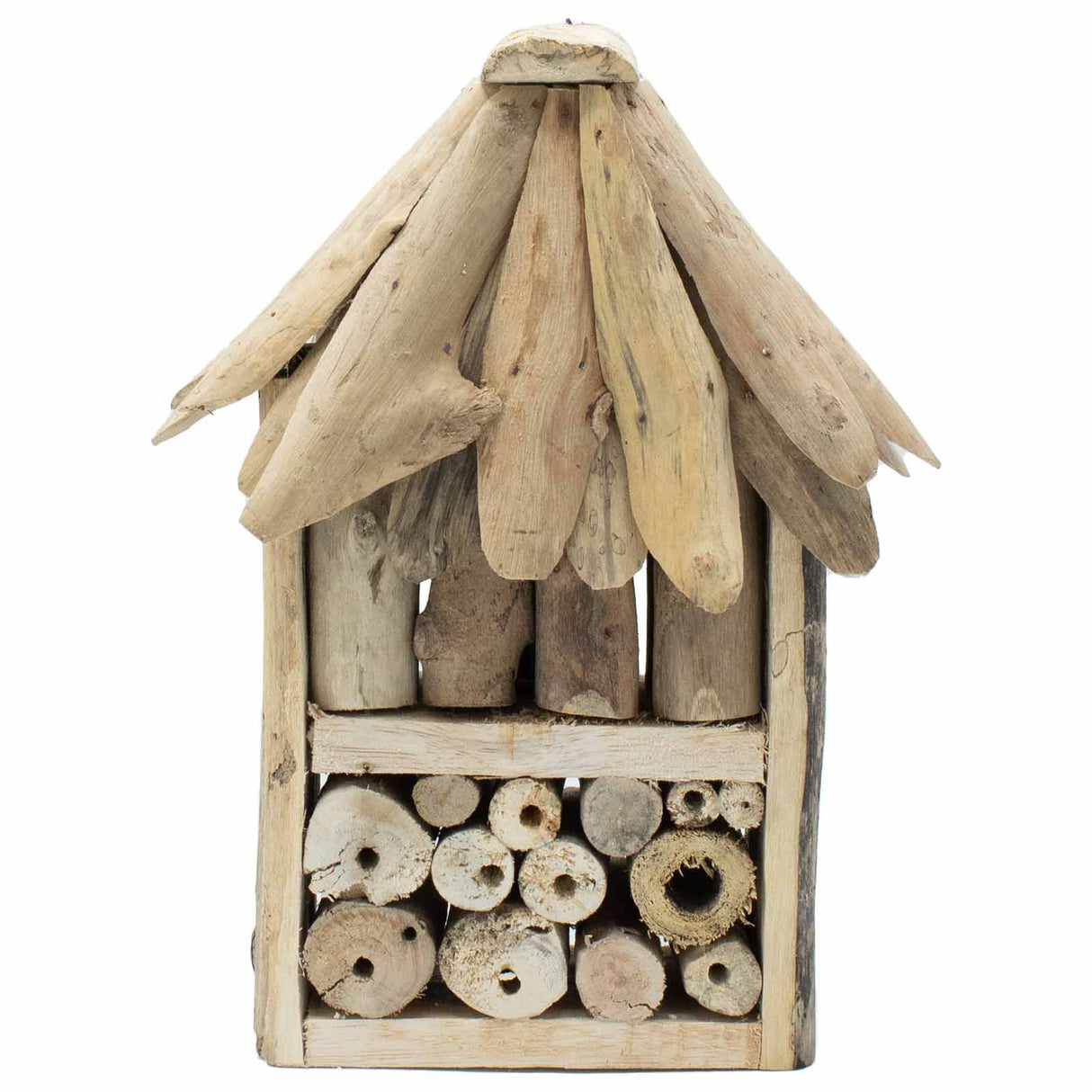 Bijen- en insectenhotel dubbele doos drijfhout