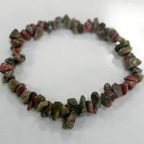 Green Jasper Stretch Bracelet Gemstone Chip