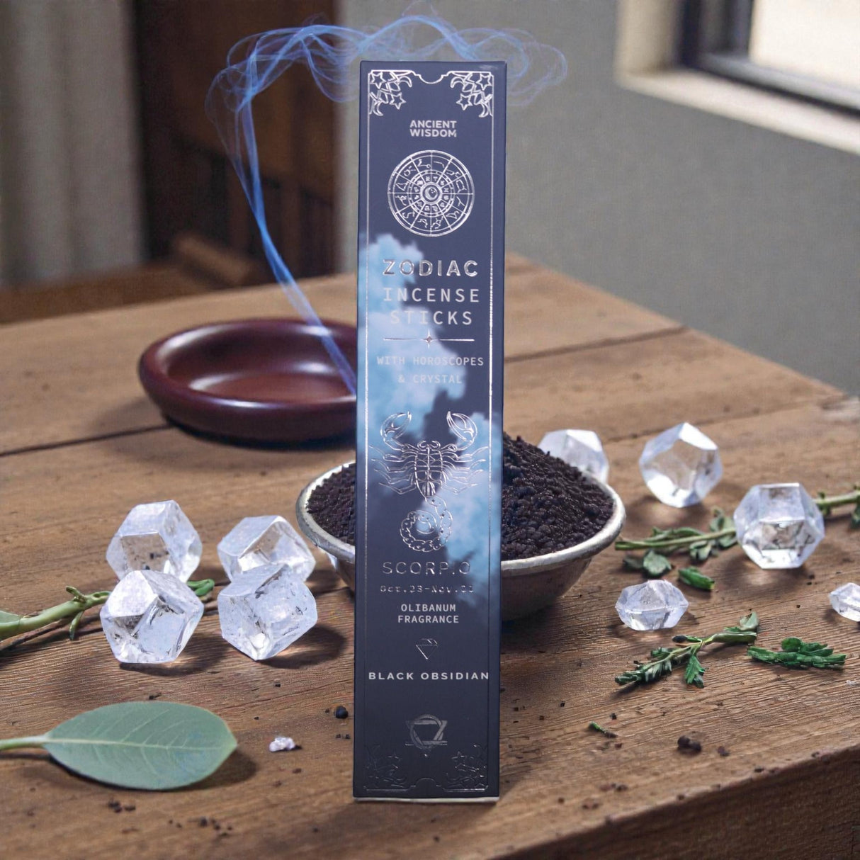 Olibanum Zodiac Gemstone Crystal Incense – Scorpio, Incense Sticks