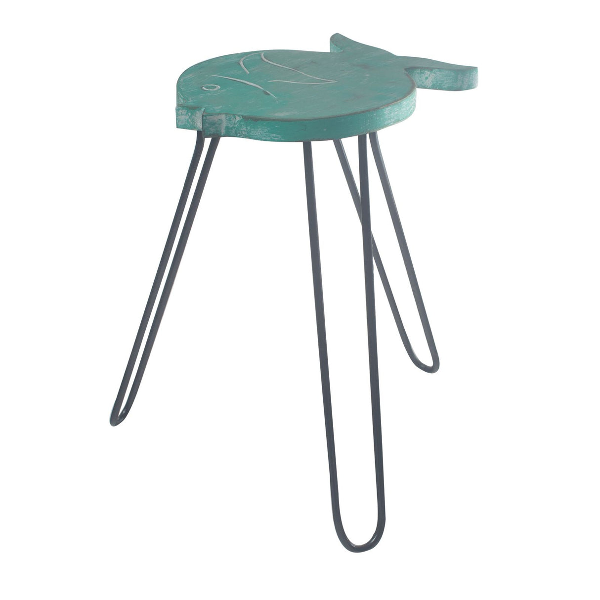 Suporte para Peixe, Madeira de Albasia Turquesa