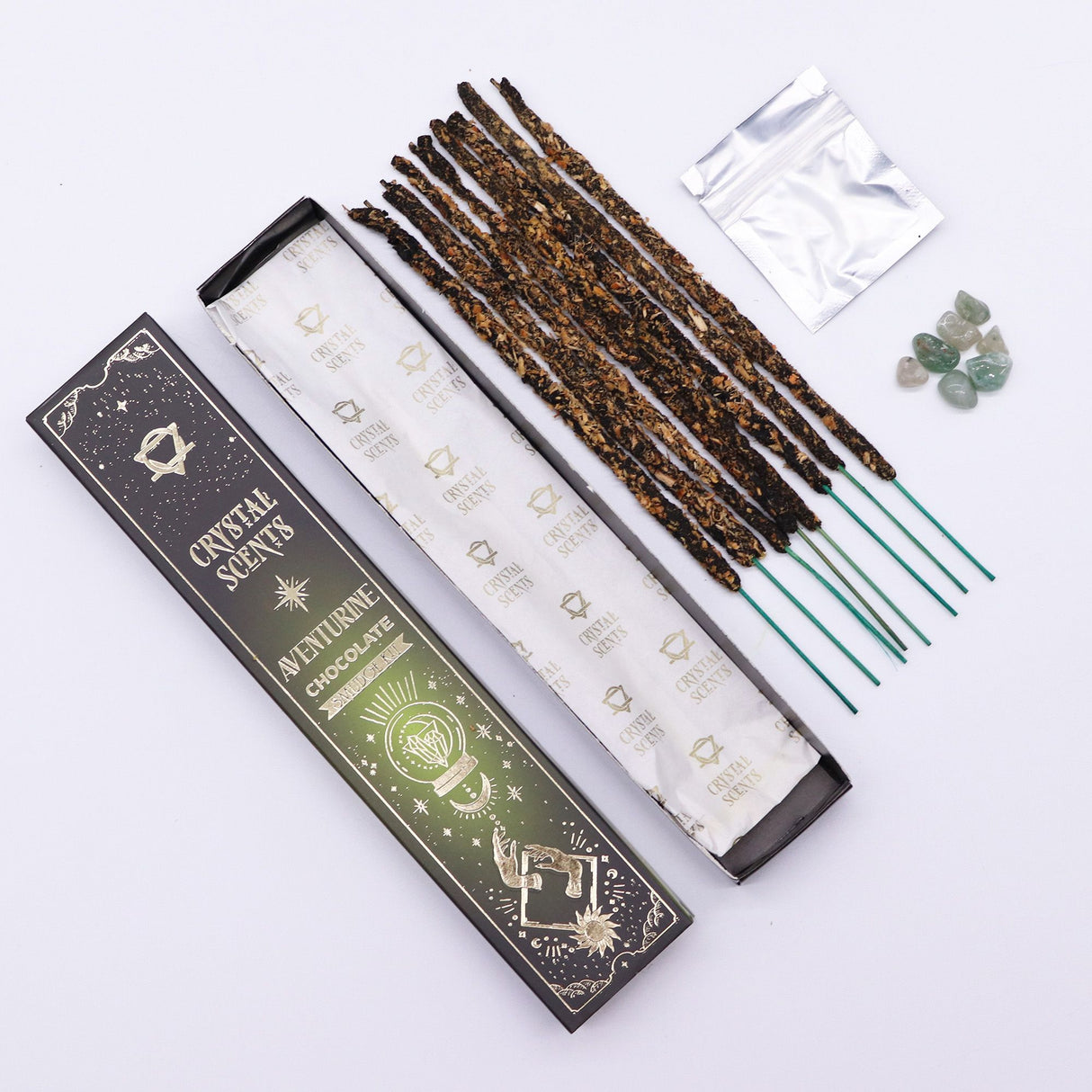 Aventurijn Kristal Geur Smudge Wierook – Chocolade