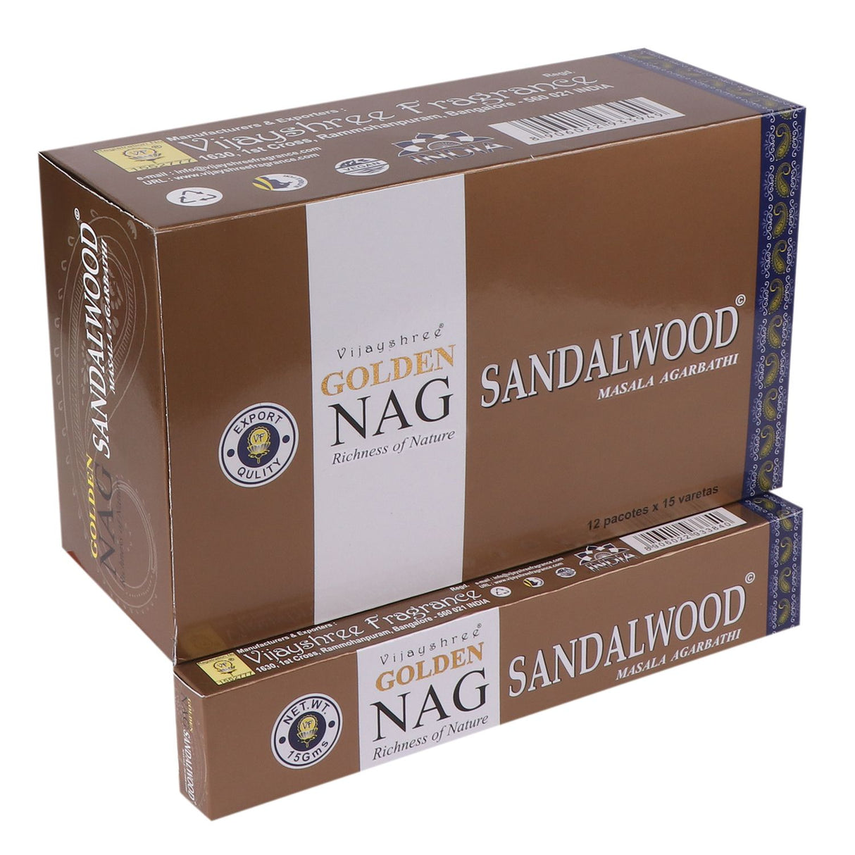 Sandalwood Incense 15g Vijayshree Golden Nag