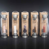 Láhev na vodu s ametystovým krystalem – Obelisk